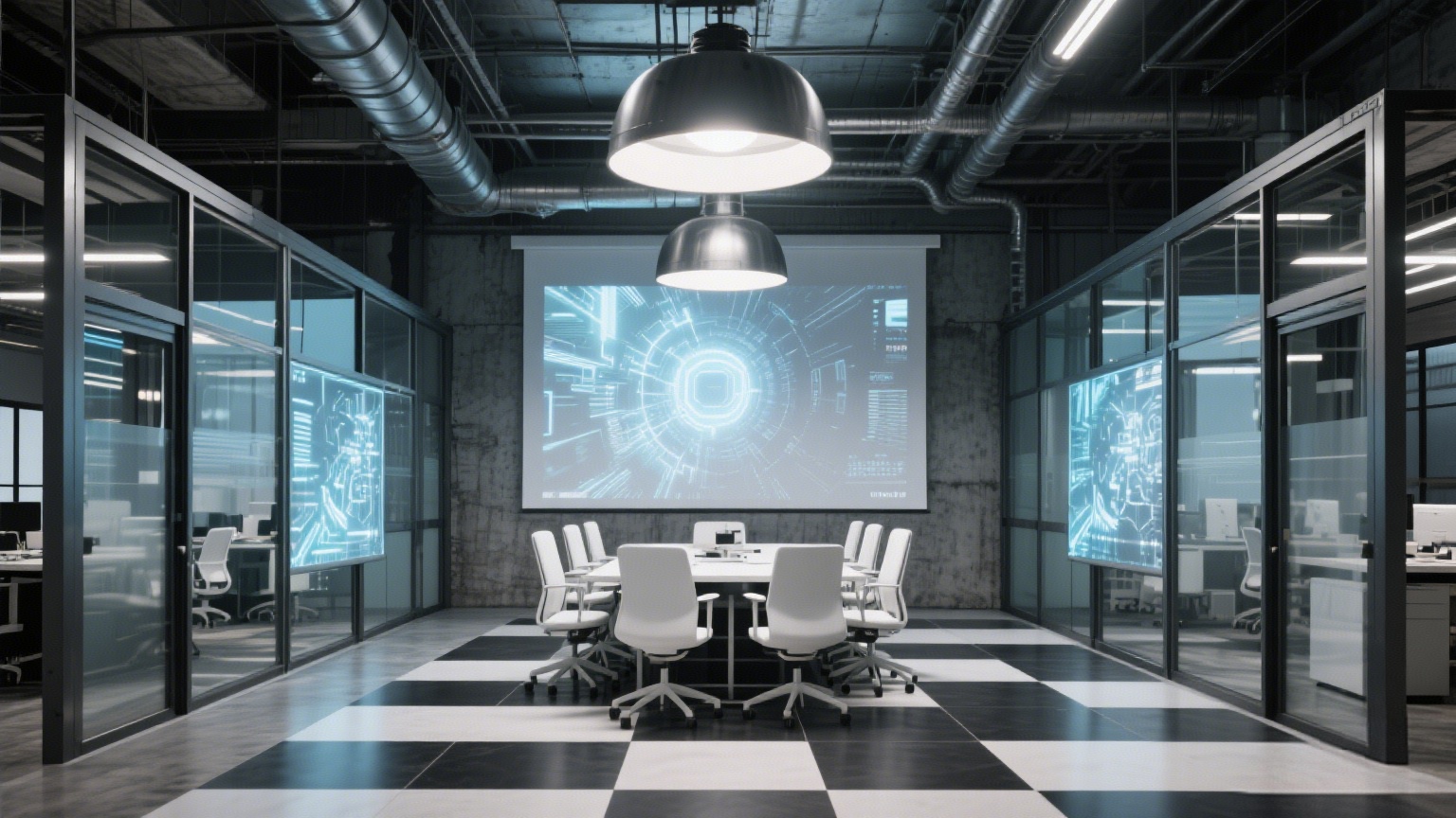 工業(yè)風(fēng)+科技感,打造年輕化辦公新體驗